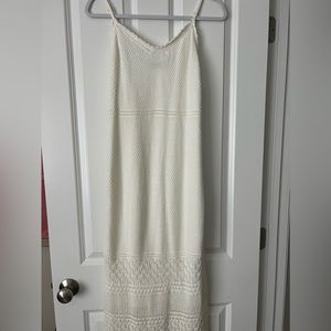 White/cream Freshman 1996 Crochet Midi Dress